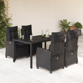 5-teiliges Gartenmöbel-Set mit schwarzen synthetischen Rattankissen von , Gartensets - Ref: Foro24-3212638, Preis: 683,00 €, ...