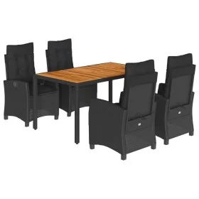 5-piece garden furniture set with black synthetic rattan cushions by , Garden sets - Ref: Foro24-3212665, Price: 725,83 €, Di...