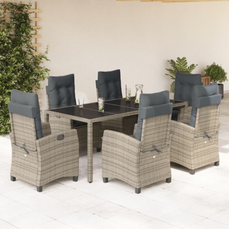 Garten-Essgruppe 7-teilig und graue synthetische Rattankissen von , Gartensets - Ref: Foro24-3212650, Preis: 859,00 €, Rabatt: %