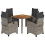 5-piece garden dining set with gray synthetic rattan cushions by , Garden sets - Ref: Foro24-3212673, Price: 687,52 €, Discou...