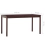 Dark brown pine wood dining table 140x70x73 cm by vidaXL, Kitchen and dining tables - Ref: Foro24-283401, Price: 129,08 €, Di...