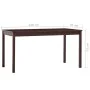 Esstisch aus dunkelbraunem Kiefernholz, 140 x 70 x 73 cm von vidaXL, Küchen- und Esstische - Ref: Foro24-283401, Preis: 129,5...