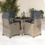 Set comedor de jardín 5 piezas con cojines ratán sintético gris de , Conjuntos de jardín - Ref: Foro24-3212646, Precio: 589,0...
