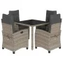 5-piece garden dining set with gray synthetic rattan cushions by , Garden sets - Ref: Foro24-3212646, Price: 676,85 €, Discou...