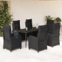 7-piece garden dining set and black synthetic rattan cushions by , Garden sets - Ref: Foro24-3212748, Price: 884,87 €, Discou...