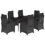 7-piece garden dining set and black synthetic rattan cushions by , Garden sets - Ref: Foro24-3212748, Price: 884,87 €, Discou...
