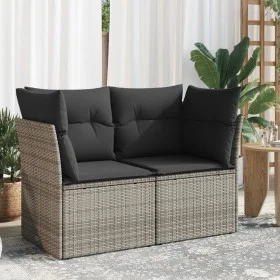 Garden sofa with cushions 2 seater gray synthetic rattan by , Outdoor sofas - Ref: Foro24-366137, Price: 144,37 €, Discount: %