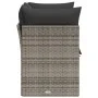 Gartensofa mit Kissen, 2-Sitzer, graues synthetisches Rattan von , Outdoor-Sofas - Ref: Foro24-366137, Preis: 144,37 €, Rabat...