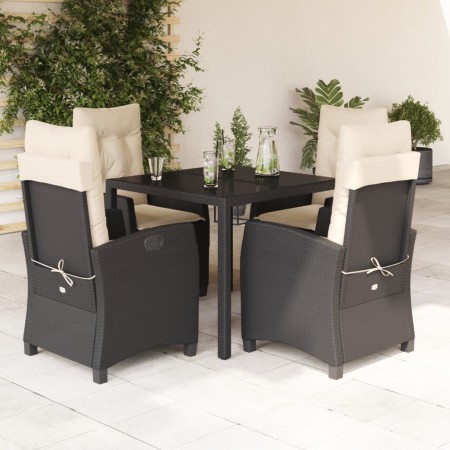5-teiliges Gartenmöbel-Set mit schwarzen synthetischen Rattankissen von , Gartensets - Ref: Foro24-3212627, Preis: 536,67 €, ...