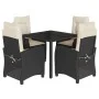 5-piece garden furniture set with black synthetic rattan cushions by , Garden sets - Ref: Foro24-3212627, Price: 587,09 €, Di...