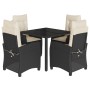 Set de muebles jardín 5 pzas con cojines ratán sintético negro de , Conjuntos de jardín - Ref: Foro24-3212627, Precio: 536,47 €