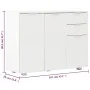 Glossy white sideboard 107x35x80.5 cm by vidaXL, Sideboards - Ref: Foro24-283718, Price: 184,21 €, Discount: %