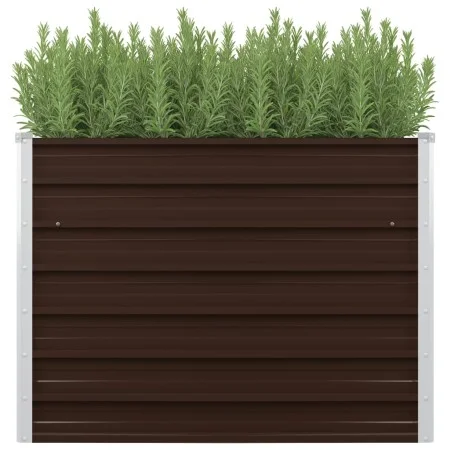 Arriate de acero galvanizado marrón 100x40x77 cm de vidaXL, Maceteros y jardineras - Ref: Foro24-45719, Precio: 45,13 €, Desc...