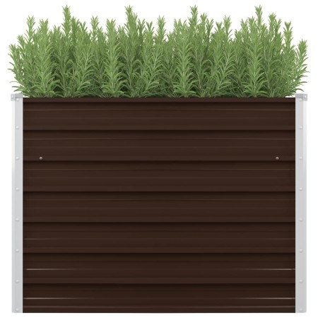 Braunes Blumenbeet aus verzinktem Stahl, 100 x 40 x 77 cm von vidaXL, Töpfe und Pflanzgefäße - Ref: Foro24-45719, Preis: 46,8...