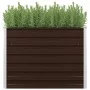 Arriate de acero galvanizado marrón 100x40x77 cm de vidaXL, Maceteros y jardineras - Ref: Foro24-45719, Precio: 45,13 €, Desc...