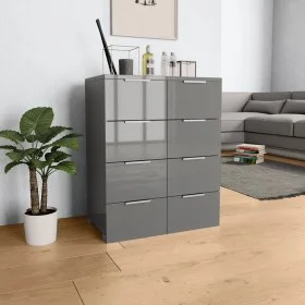 Glossy black engineered wood sideboard 60x35x80 cm by vidaXL, Drawers - Ref: Foro24-283714, Price: 149,39 €, Discount: %