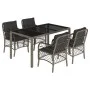 5-piece garden dining set with gray synthetic rattan cushions by , Garden sets - Ref: Foro24-3212032, Price: 528,21 €, Discou...
