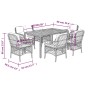 7-piece garden dining set and black synthetic rattan cushions by , Garden sets - Ref: Foro24-3212039, Price: 652,92 €, Discou...