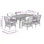 7-piece garden dining set and black synthetic rattan cushions by , Garden sets - Ref: Foro24-3212039, Price: 753,84 €, Discou...