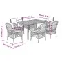 7-teiliges Garten-Essset und schwarze Kissen aus synthetischem Rattan von , Gartensets - Ref: Foro24-3212045, Preis: 682,46 €...