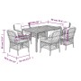 Garten-Essgruppe 7-teilig und graue synthetische Rattankissen von , Gartensets - Ref: Foro24-3212051, Preis: 660,18 €, Rabatt: %