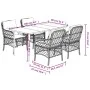5-teiliges Gartenmöbel-Set mit schwarzen synthetischen Rattankissen von , Gartensets - Ref: Foro24-3212085, Preis: 540,16 €, ...