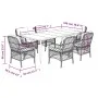 7-piece garden dining set and black synthetic rattan cushions by , Garden sets - Ref: Foro24-3212087, Price: 784,79 €, Discou...