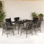 Garten-Essgruppe 7-teilig und graue synthetische Rattankissen von , Gartensets - Ref: Foro24-3212128, Preis: 702,34 €, Rabatt: %