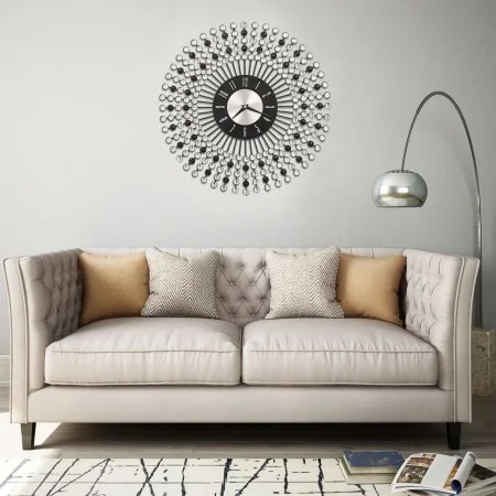Black metal wall clock 43 cm by vidaXL, Wall clocks - Ref: Foro24-283859, Price: 44,90 €, Discount: %