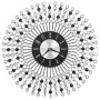 Reloj de pared de metal negro 43 cm de vidaXL, Relojes de pared - Ref: Foro24-283859, Precio: 45,71 €, Descuento: %