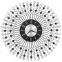Schwarze Metallwanduhr 43 cm von vidaXL, Wanduhren - Ref: Foro24-283859, Preis: 44,90 €, Rabatt: %