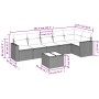 Set de sofás de jardín 7 piezas con cojines ratán PE gris de , Sofás modulares de exterior - Ref: Foro24-3251337, Precio: 441...