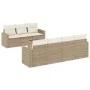 Gartensofa-Set mit beigen Kissen 8 Stück PE-Rattan von , Modulare Sofas für den Außenbereich - Ref: Foro24-3251065, Preis: 57...