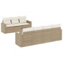 Juego de sofás de jardín con cojines beige 8 pzas ratán PE de , Sofás modulares de exterior - Ref: Foro24-3251065, Precio: 57...