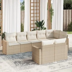 Garden sofa set with beige cushions 8 pcs PE rattan by , Modular outdoor sofas - Ref: Foro24-3251555, Price: 607,99 €, Discou...