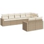 Garden sofa set with beige cushions 8 pcs PE rattan by , Modular outdoor sofas - Ref: Foro24-3251555, Price: 618,10 €, Discou...