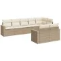 Gartensofa-Set mit beigen Kissen 8 Stück PE-Rattan von , Modulare Sofas für den Außenbereich - Ref: Foro24-3251555, Preis: 60...