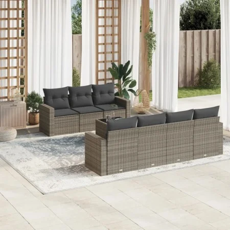 8-piece garden sofa set and gray synthetic rattan cushions by , Modular outdoor sofas - Ref: Foro24-3251067, Price: 516,72 €,...