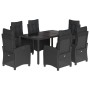 7-piece garden dining set and black synthetic rattan cushions by , Garden sets - Ref: Foro24-3212891, Price: 938,89 €, Discou...