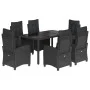 7-piece garden dining set and black synthetic rattan cushions by , Garden sets - Ref: Foro24-3212891, Price: 1,00 €, Discount: %