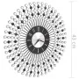Black metal wall clock 43 cm by vidaXL, Wall clocks - Ref: Foro24-283859, Price: 44,90 €, Discount: %