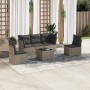 6-teiliges Gartenmöbel-Set und graue synthetische Rattankissen von , Gartensets - Ref: Foro24-3249199, Preis: 337,71 €, Rabat...