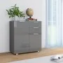 Glänzend graue Spanplatte Sideboard 71x35x80 cm von vidaXL, Sideboards - Ref: Foro24-283717, Preis: 134,98 €, Rabatt: %