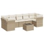 Gartensofa-Set mit beigen Kissen 8 Stück PE-Rattan von , Gartensets - Ref: Foro24-3249127, Preis: 521,43 €, Rabatt: %