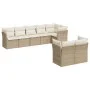 Garden sofa set with beige cushions 8 pcs PE rattan by , Garden sets - Ref: Foro24-3249747, Price: 556,95 €, Discount: %