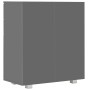 Glänzend graue Spanplatte Sideboard 71x35x80 cm von vidaXL, Sideboards - Ref: Foro24-283717, Preis: 137,34 €, Rabatt: %