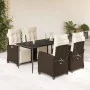 5-piece garden dining set and brown synthetic rattan cushions by , Garden sets - Ref: Foro24-3212977, Price: 720,77 €, Discou...