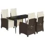 5-piece garden dining set and brown synthetic rattan cushions by , Garden sets - Ref: Foro24-3212977, Price: 720,77 €, Discou...