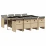 Set comedor de jardín 9 pzas con cojines ratán sintético beige de , Conjuntos de jardín - Ref: Foro24-3210564, Precio: 971,23...