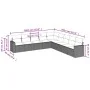9-teiliges Gartensofa-Set mit beigen synthetischen Rattankissen von , Modulare Sofas für den Außenbereich - Ref: Foro24-32514...